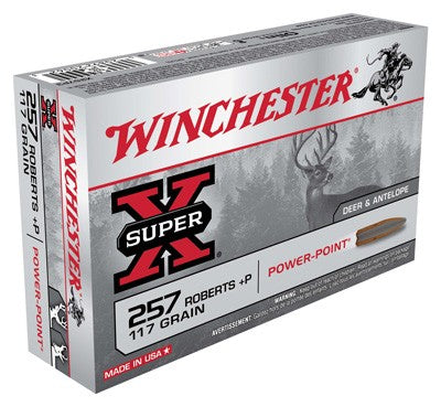 Winchester .257 Roberts Super X 117 grain Power-Point ammunition