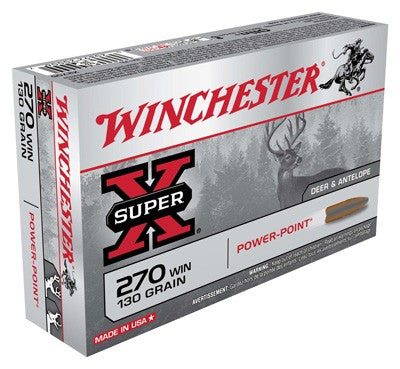 Winchester Super-X Power-Point 130 Grain .270 Winchester 3060 fps 020892200067
