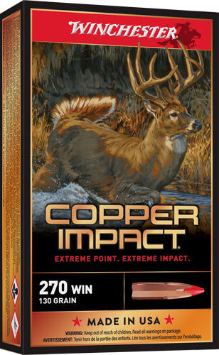Winchester .270 WSM Deer Season XP 130 grain Copper Extreme Point Lead-Free ammunition
