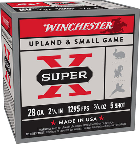Winchester X285 Super X Heavy Game Load 28 Gauge 2.75" 3/4oz 5 Shot 1295 fps 020892023376