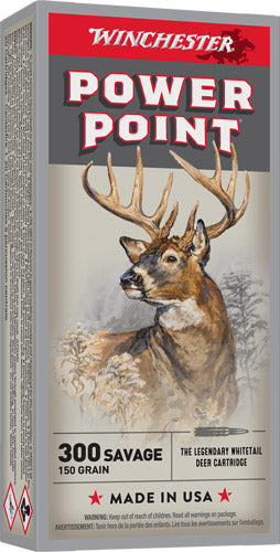 Winchester .300 Savage Super X 150 grain Power-Point ammunition