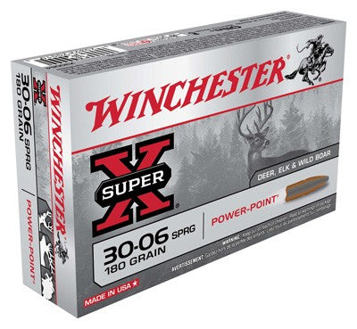 Winchester Super-X Power-Point Pointed Soft Point 180 Grain .30-06 Springfield 2700 fps 020892200104