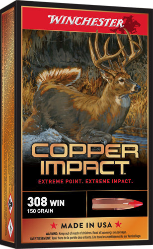 Winchester Extreme Point Copper Impact Copper Extreme Point 150 Grain .308 Win / 7.62x51mm  020892225763