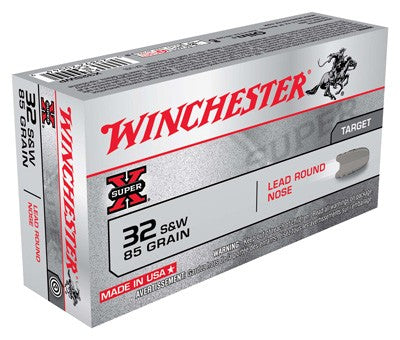 Winchester .32 S&W Long SUPER-X 85 grain Lead Round Nose ammunition