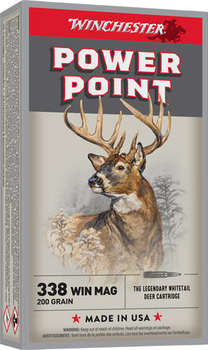 Winchester Super X Power-Point 200 Grain .338 Winchester Magnum 2960 fps 020892200982