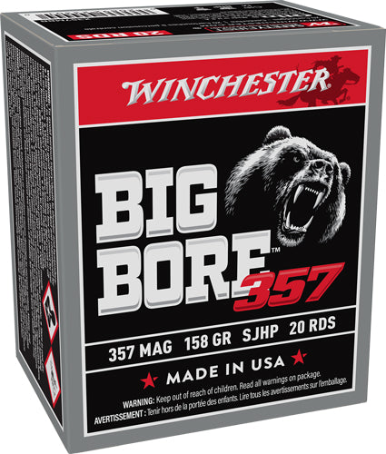 Winchester .357 Magnum Big Bore 158 grain Semi Jacketed Hollow Point ammunition
