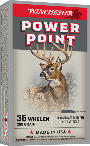 Winchester .35 Whelen Power-Point 200 grain Jacketed Soft Point ammunition