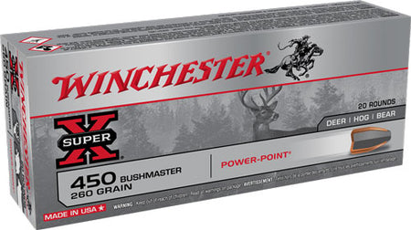 Winchester SUPER-X Power-Point 260 Grain .450 Bushmaster 2110 fps 020892227958