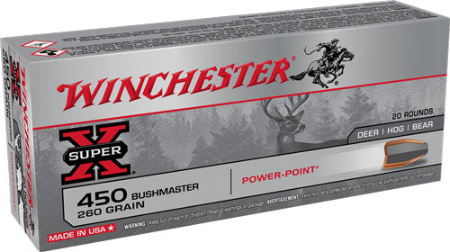 Winchester SUPER-X Power-Point 260 Grain .450 Bushmaster 2110 fps 020892227958