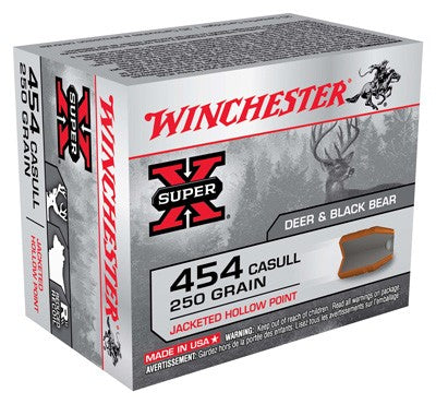 Winchester .454 Casull SUPER-X 250 grain Jacketed Hollow Point ammunition