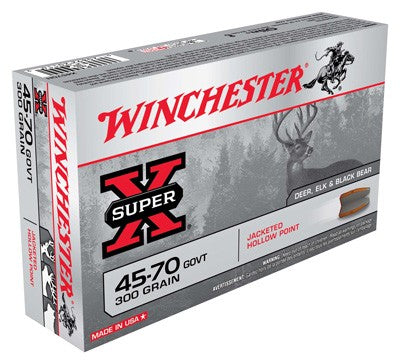 Winchester .45-70 Government Super-X 300 grain Jacketed Hollow Point ammunition