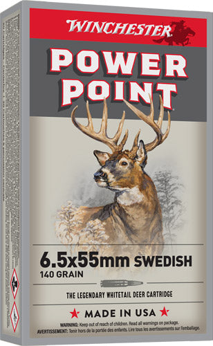 Winchester Super-X Power-Point 140 Grain 6.5x55mm Swedish 2550 fps 020892206069