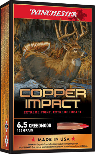 Winchester Copper Impact Copper Extreme Point Lead-Free 125 Grain 6.5mm Creedmoor 2850 fps 020892227873