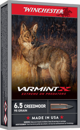 Winchester 6.5mm Creedmoor Varmint X 95 grain Polymer Tip ammunition