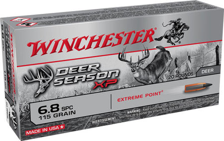 Winchester Deer Season XP Extreme Point 115 Grain 6.8 Remington SPC 2625 fps 020892230453