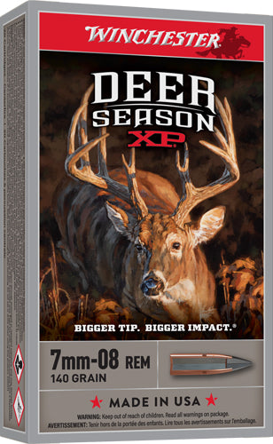 Winchester Deer Season XP Extreme Point 140 Grain 7mm-08 Remington 2800 fps 020892222656