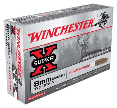 Winchester 8mm Mauser Super-X Power-Point 170 grain Pointed Soft Point ammunition
