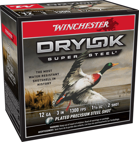 Winchester XSM1232 Drylok Super Steel Magnum 12 Gauge 3" 1-3/8oz 2 Shot 1300 fps 020892007765