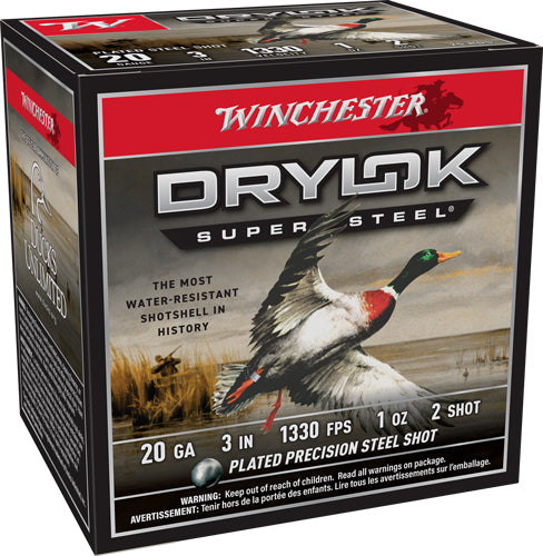 Winchester XSM2032 Drylok Super Steel Magnum 20 Gauge 3" 1oz 2 Shot 1330 fps 020892008618
