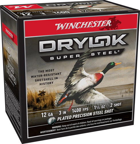 Winchester XSV1232 Drylok Super Steel Magnum 12 Gauge 3" 1-1/4oz 2 Shot 1400 fps 020892007710