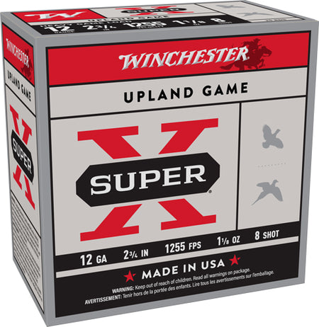 Winchester XU12H8   12 Gauge 2.75" 1-1/8oz 8 Shot 1255 FPS. 020892013223