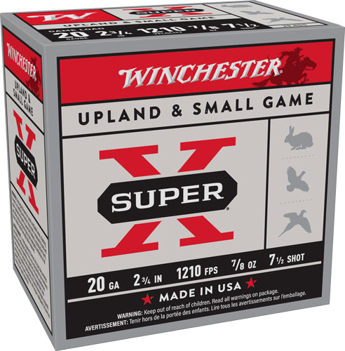 Winchester 20 Gauge Shotgun Ammo Super-X Game Load 2.75 in 7/8 oz #7.5