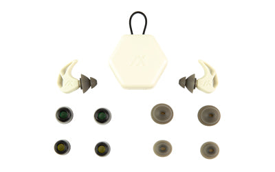 AXIL X20 Bone White Hearing Protection Earplugs Multiple Tips X20-BONE