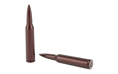 A-Zoom Aluminum Snap Cap Training Rounds, 338 Lapua, 2 Pack, Anodized Finish