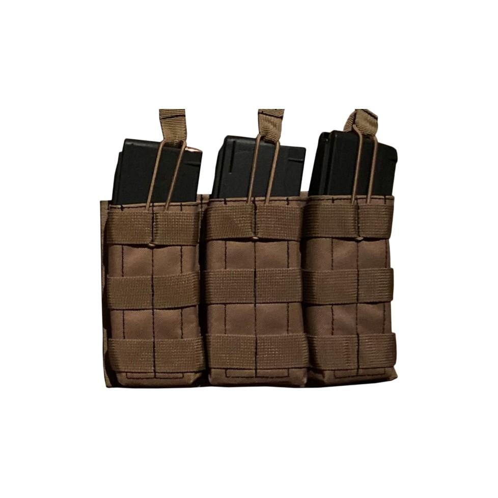 Advance Warrior Open Top Triple Carbine Mag Pouch - Tan