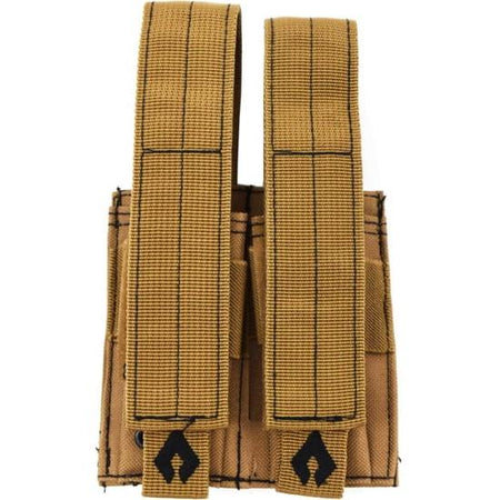 Advance Warrior Solutions Pistol Double Mag Pouch in Tan 600D Nylon