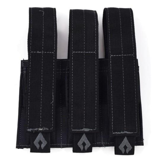 AWM Pistol Triple Mag Pouch MOLLE Compatible Black