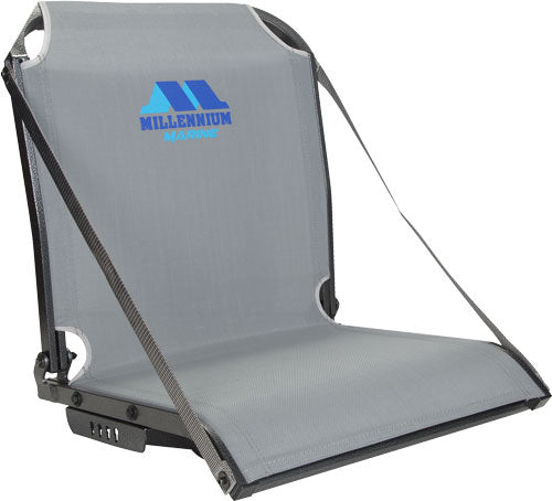 Millennium B100 Boat Seat Gray with Arm Rest Straps