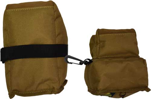 TOC 2-Piece Shooting Bench Bag Set - Tan Fabric and Leather