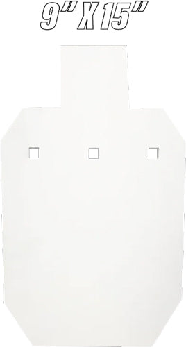 BASH AR500 Half-Size Silhouette Shooting Target 9x15 Inch, Three-Eighths Inch Thick
