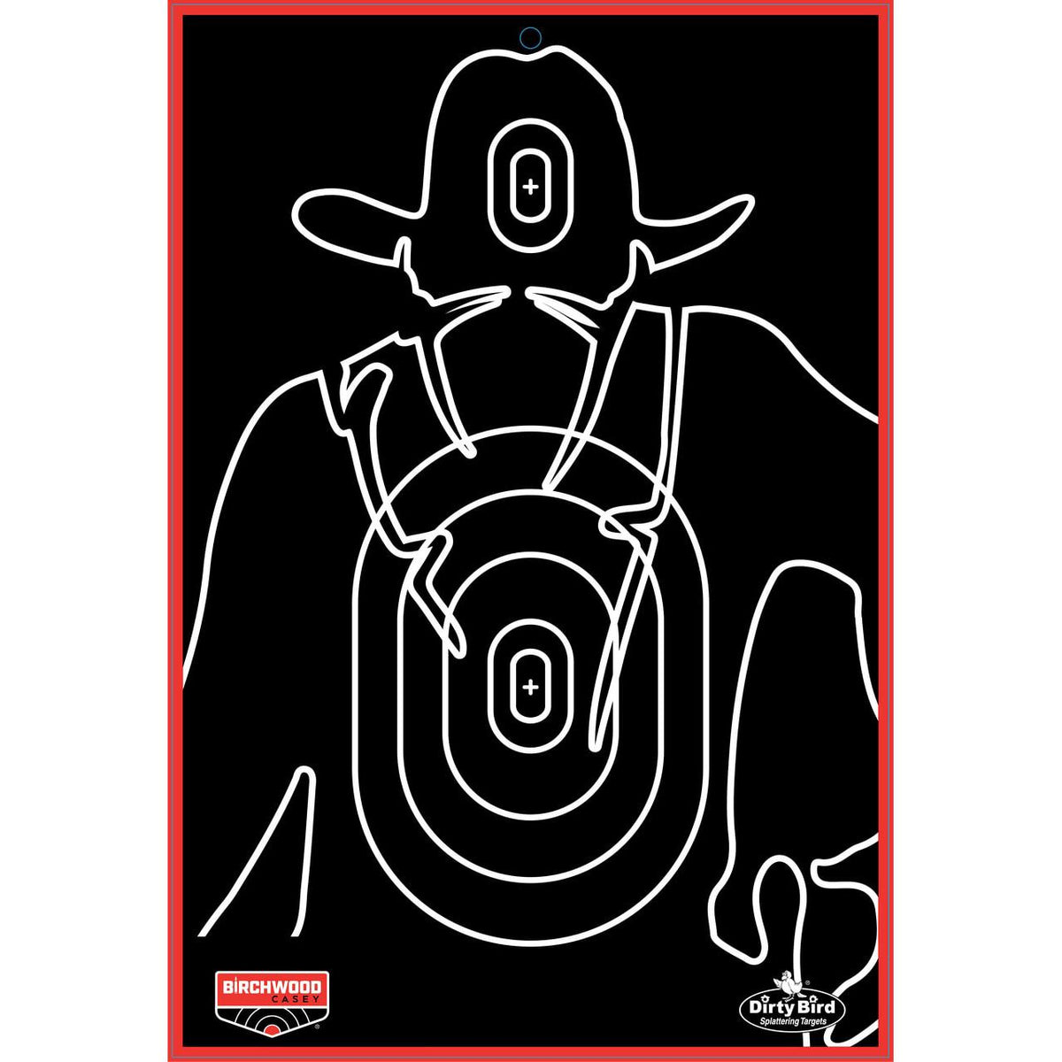 Birchwood Casey Dirty Bird Gunslinger Silhouette Splatter Target 6ct 12x18"