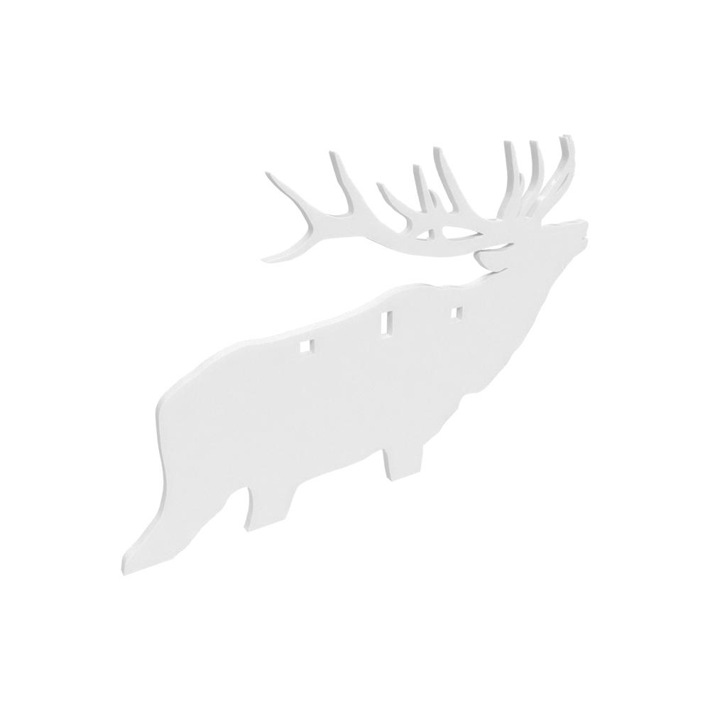 Birchwood Casey AR500 Steel Elk Silhouette Plate Target 3-Hole 3/8"