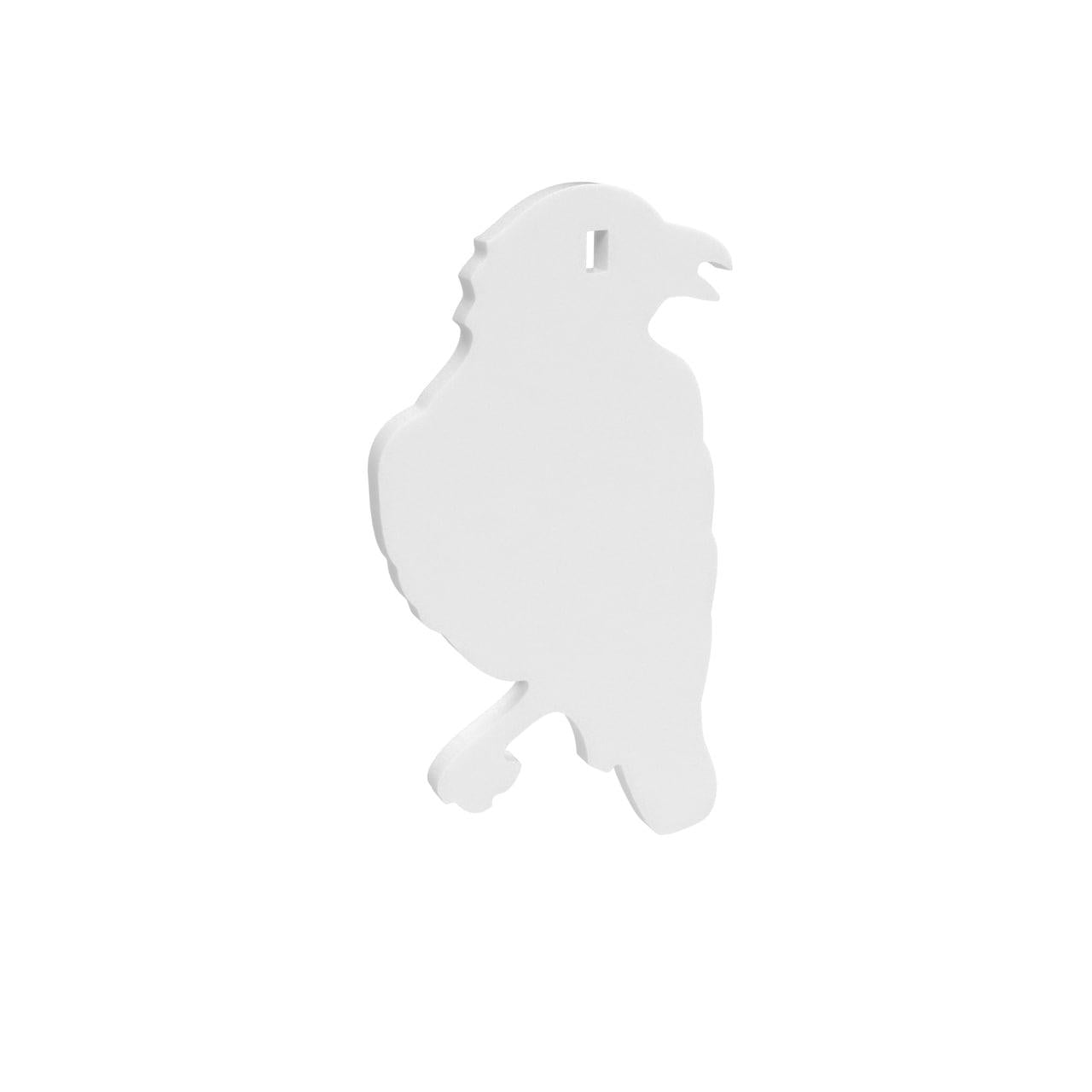 Birchwood Casey 3/8" AR500 Steel Crow Animal Target with White Powder Coat
