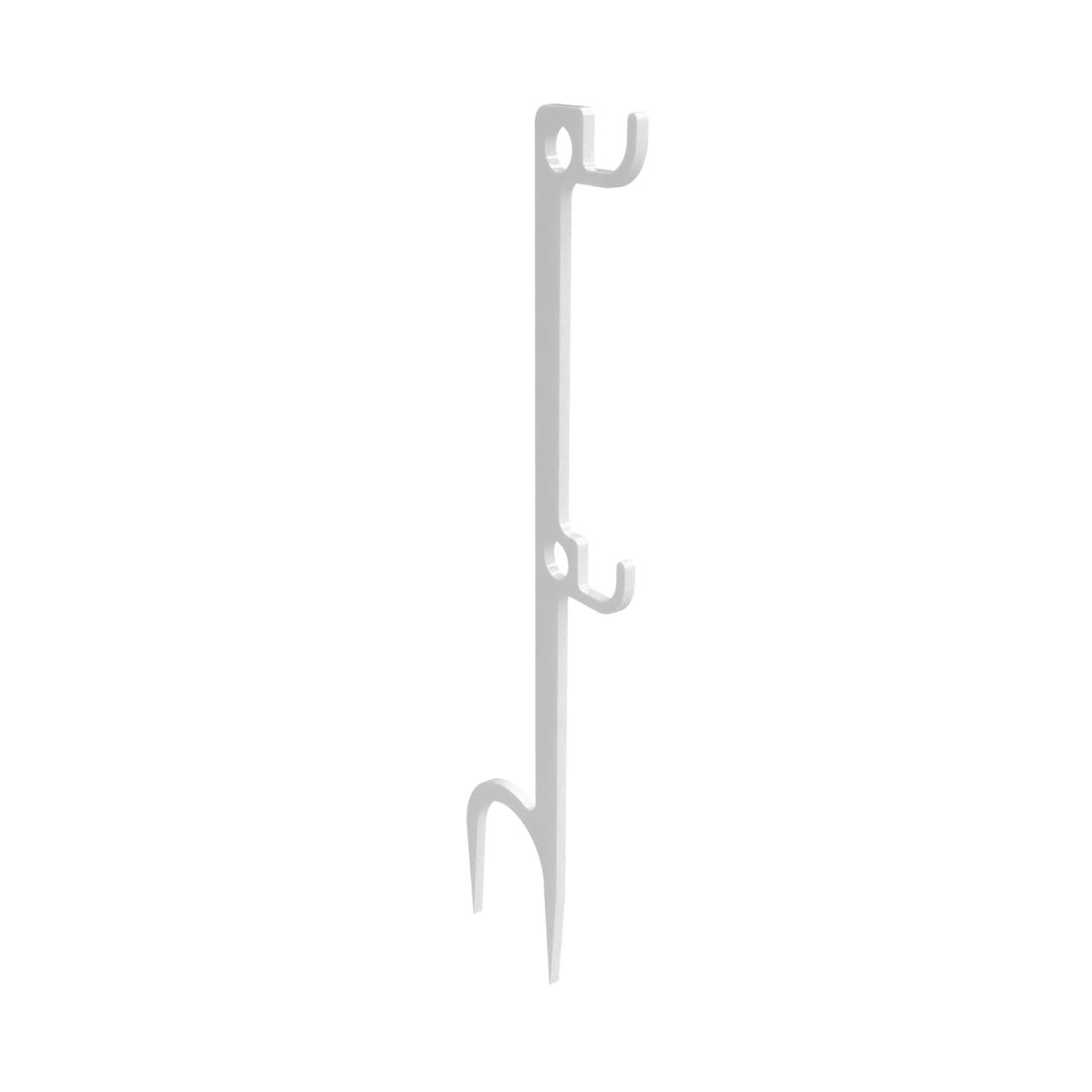 Birchwood Casey AR500 Ground Stake Double Hook Steel Target Hanger White