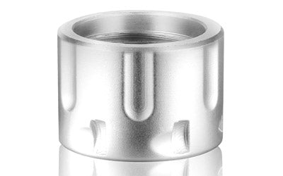 Backup Tactical Silver Cylinder-Style Pistol Thread Protector, 1/2x28 TPI