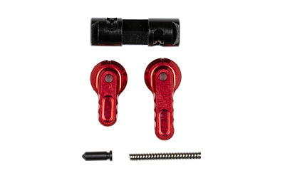 Battle Arms Development Lightweight Ambidextrous Safety Selector, AR-15, 90/60 Degree, Red Anodized