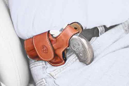 Bond Arms Tan Leather Left Hand Thumbsnap Driving Concealment Holster