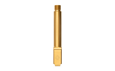 BA Premium Series Glock 19 Gen 3-5 9mm 4.5" Threaded Pistol Barrel, PVD Gold, 1:10 Twist, 1/2x28