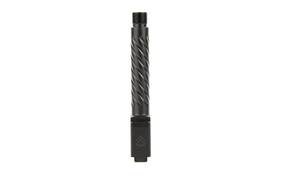 BA Premium Series Glock 19 Gen 3-5 9mm 4.5" Threaded Pistol Barrel, Spiral Fluting, QPQ Black Finish, 1/2x28