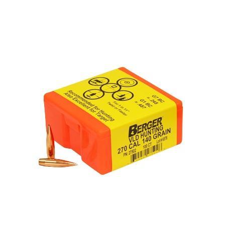 Berger .277" 140 Grain VLD Hunting Bullets 100/box
