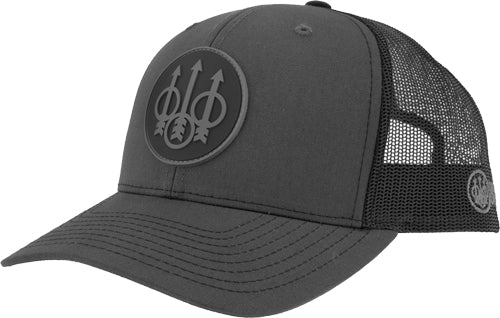 Beretta Circle Patch Trucker Cap Mesh Back Charcoal/Black