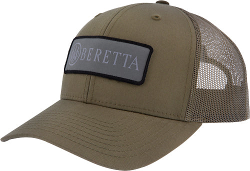 Beretta SDY Trucker Cap with Rectangular Patch Dark Green