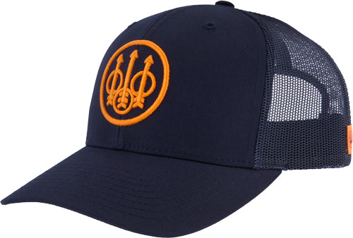 Beretta Straightpull Trucker Cap with Circle Patch Navy Blue