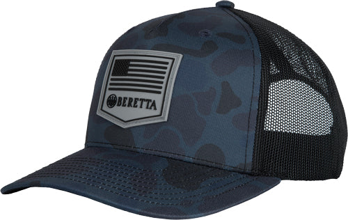 Beretta PM R112 Trucker Cap with Rubber Patch Blue Duck Camo
