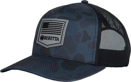 Beretta PM R112 Trucker Cap with Rubber Patch Blue Duck Camo