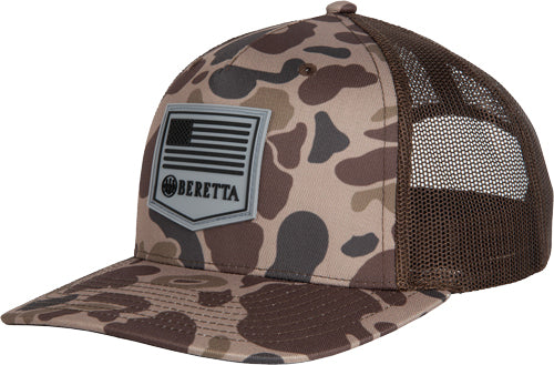 Beretta PM R112 Trucker Cap with Rubber Patch Brown Duck Camo